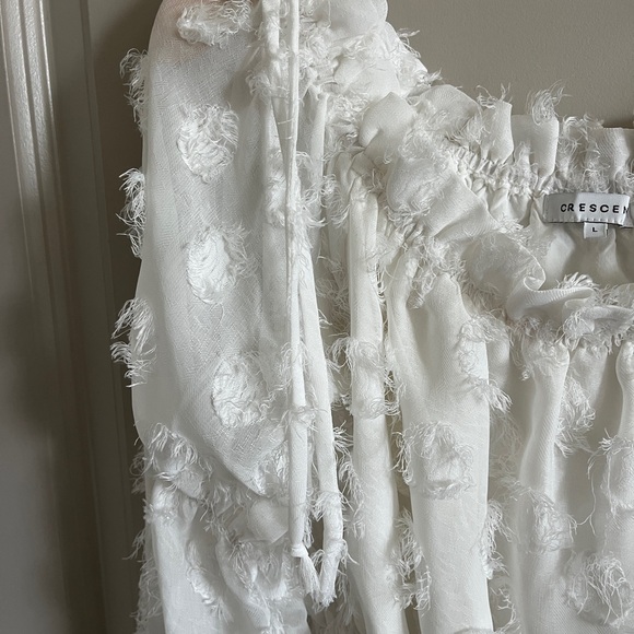 Crescent White Textured Blouse - Picture 3 of 7